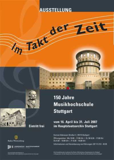 Plakat zur Ausstellung 150 Jahre Musikhochschule