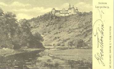 Schloss Langenburg auf einer Postkarte aus dem Nachlass des Fürsten Ernst