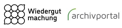 Logos Wiedergutmachung nebeneinander