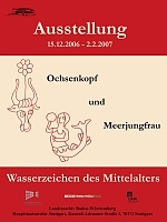 Plakat der Ausstellung über Wasserzeichen