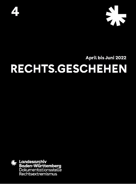 Dokumentationsstelle Rechtsextremismus;
Cover Zeitschrift RECHST.GESCHEHEN 4