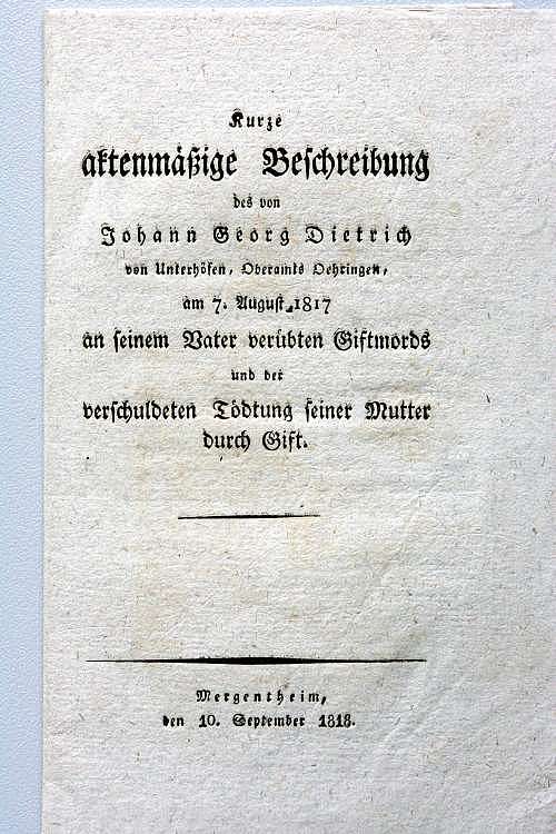 Diese Broschüre sollte die Bürger vor solchen Verbrechen abschrecken, Bilder: Alfred Drossel.