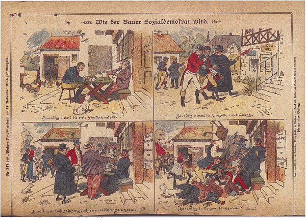 Parlamentarische Mitbestimmung: Wie der Bauer zum Sozialdemokraten wird, 1894 <br>
StA Freiburg A 96/2, Nr. 49/05