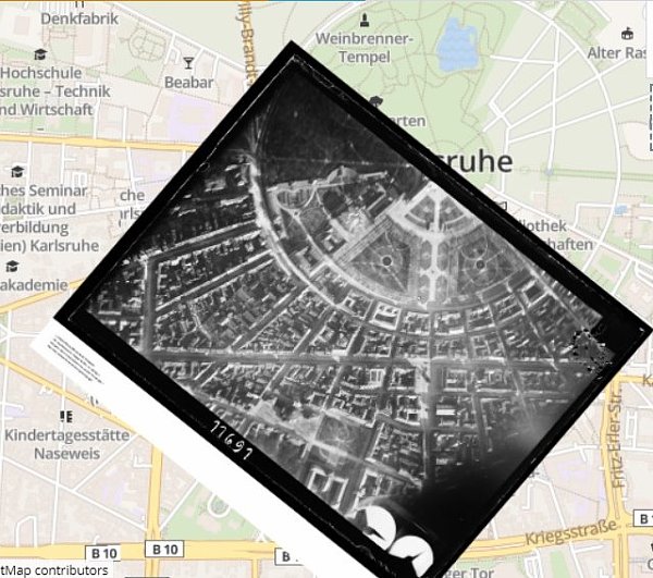 Karte von Karlsruhe im GeoReferencer