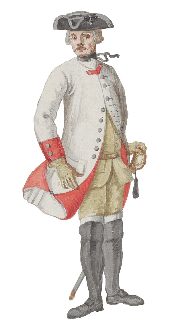 Kürassier des Kürassierregiments des Schwäbischen Kreises,
um 1774
