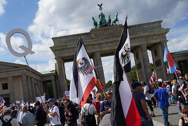Proteste gegen Corona-Politik im August 2020 in Berlin. Foto: Getty Images