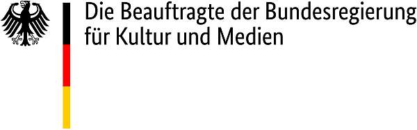 Ausstellung Ein Leben für Recht und Republik. Ludwig Marum 1882-1934; Logo Beauftragte der Bundesregierung für Kultur und Medien; GLAK