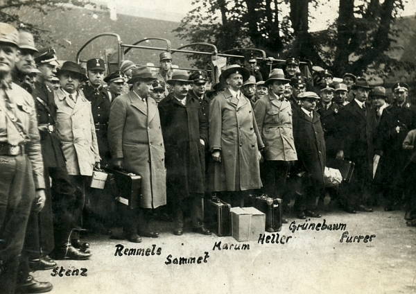 Ausstellung Ein Leben für recht und Republik. Ludwig Marum 1882-1934; GLAK Ankunft Marums im KZ Kislau am 16. Mai 1933 nach der Schaufahrt durch Karlsruhe