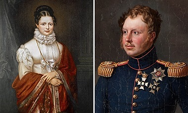 Porträts von Katharina und Wilhelm von Württemberg um 1870 und 1866