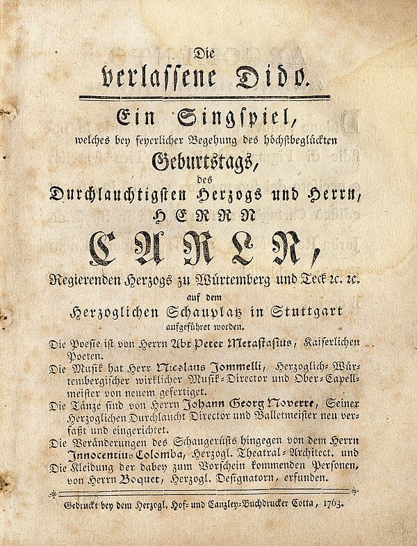 Niccolò Jommellis La Didone abbandonata 