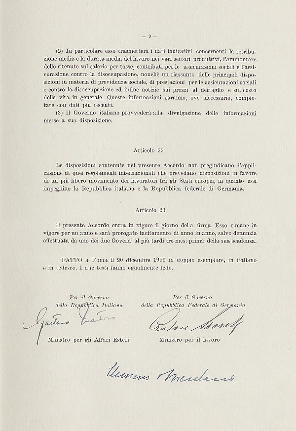 Zu sehen ist ein Dokument mit Unterschriften.