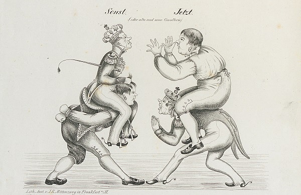Karikatur aus der Badischen Revolution 1848 Nachricht neu
